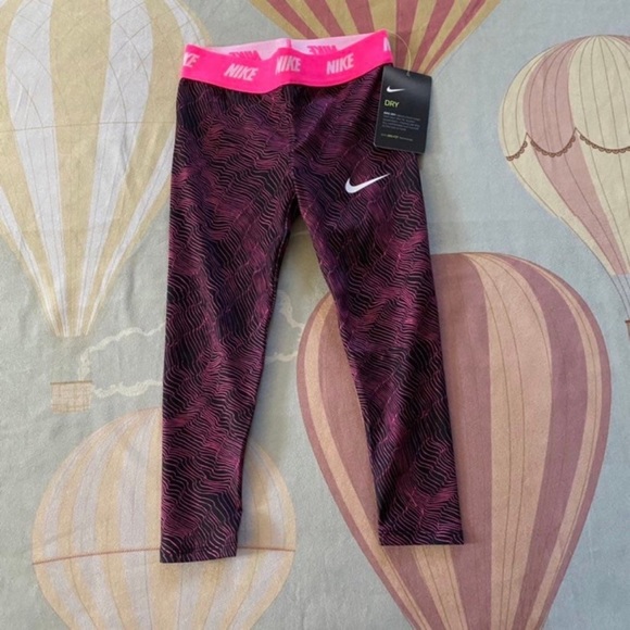 Nike Other - Nike Girls New Black and Pink Leggings 4 Years
